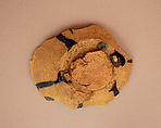 Ceramic Fragment, Earthenware; cobalt and copper glaze